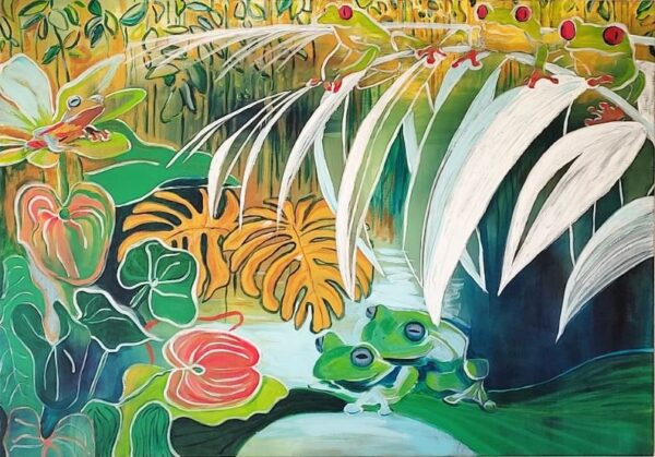 Frog Paradise 116x80cm