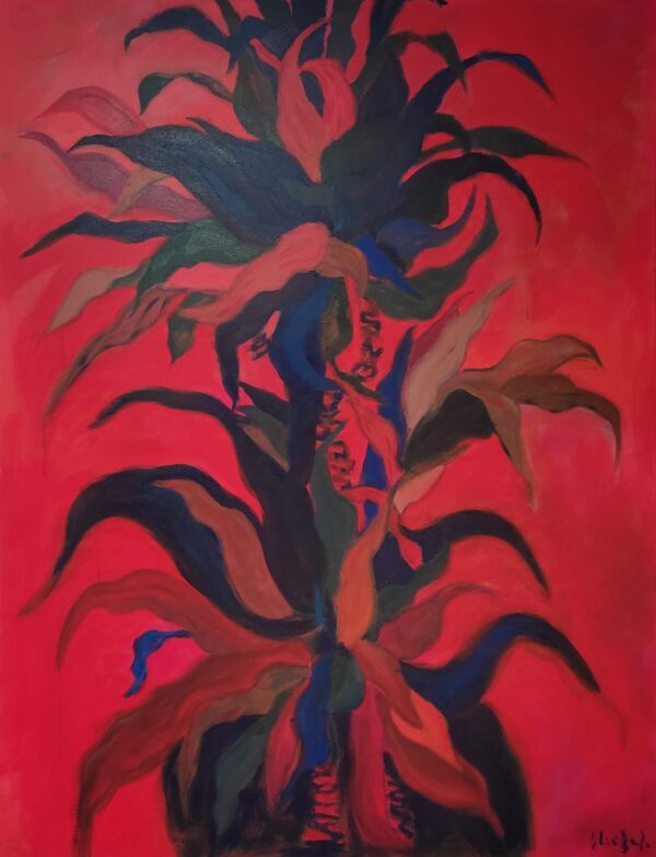 Red plant      100x130 cm